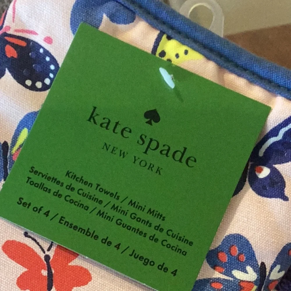 Kate Spade Butterfly Print Towel & Mitt Set